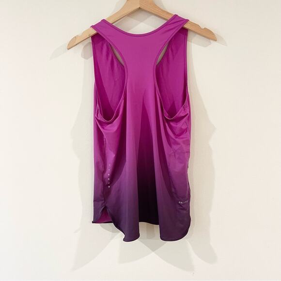 Nike Dri-Fit Athletic Tank Top Racer Back Woman size S Ombré Pink and Purple - Picture 5 of 10